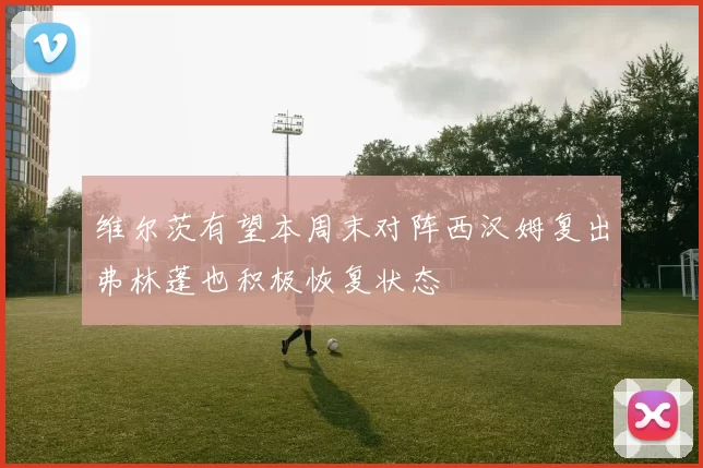 维尔茨有望本周末对阵西汉姆复出弗林蓬也积极恢复状态